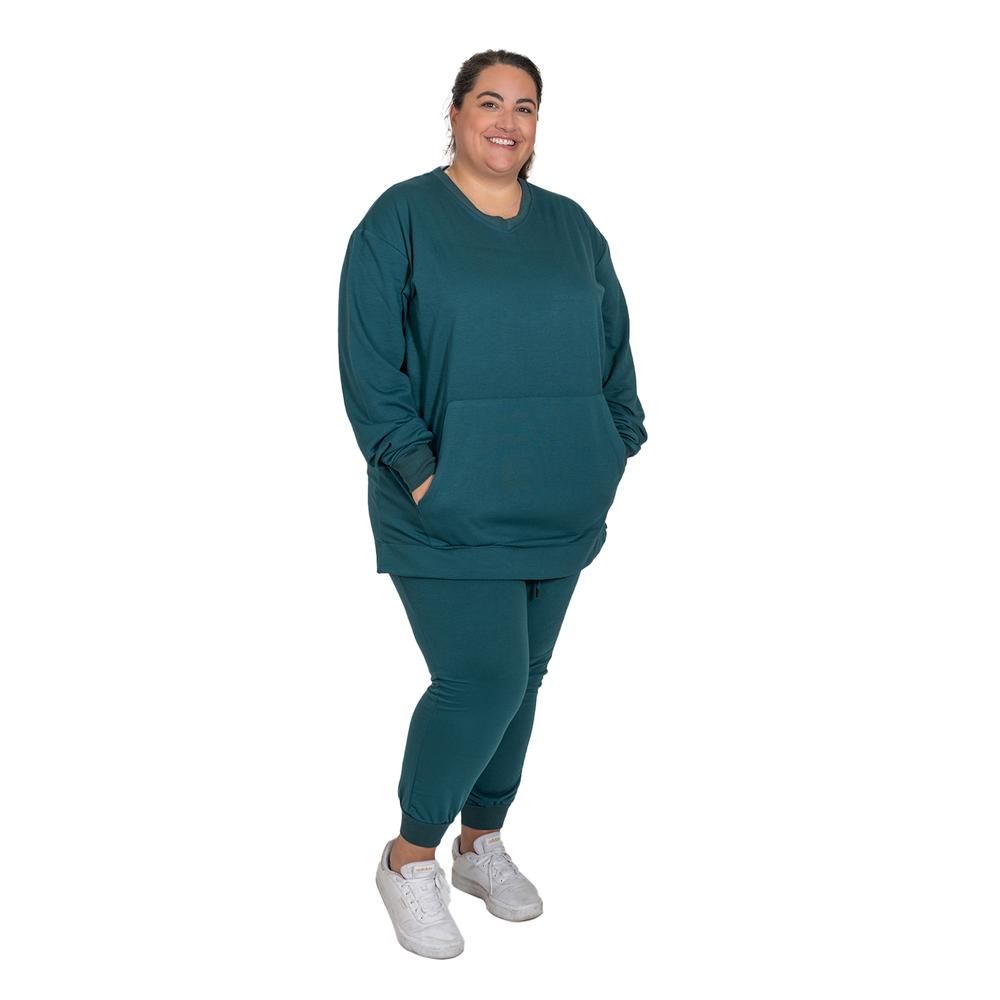 Foto 2 pulgar | Pants Conjunto Tallas Extras Love My Fit Verde Unisex 2 Piezas