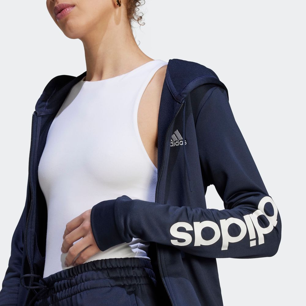 Foto 9 pulgar | Conjunto Deportivo Adidas Linear Azul para Mujer