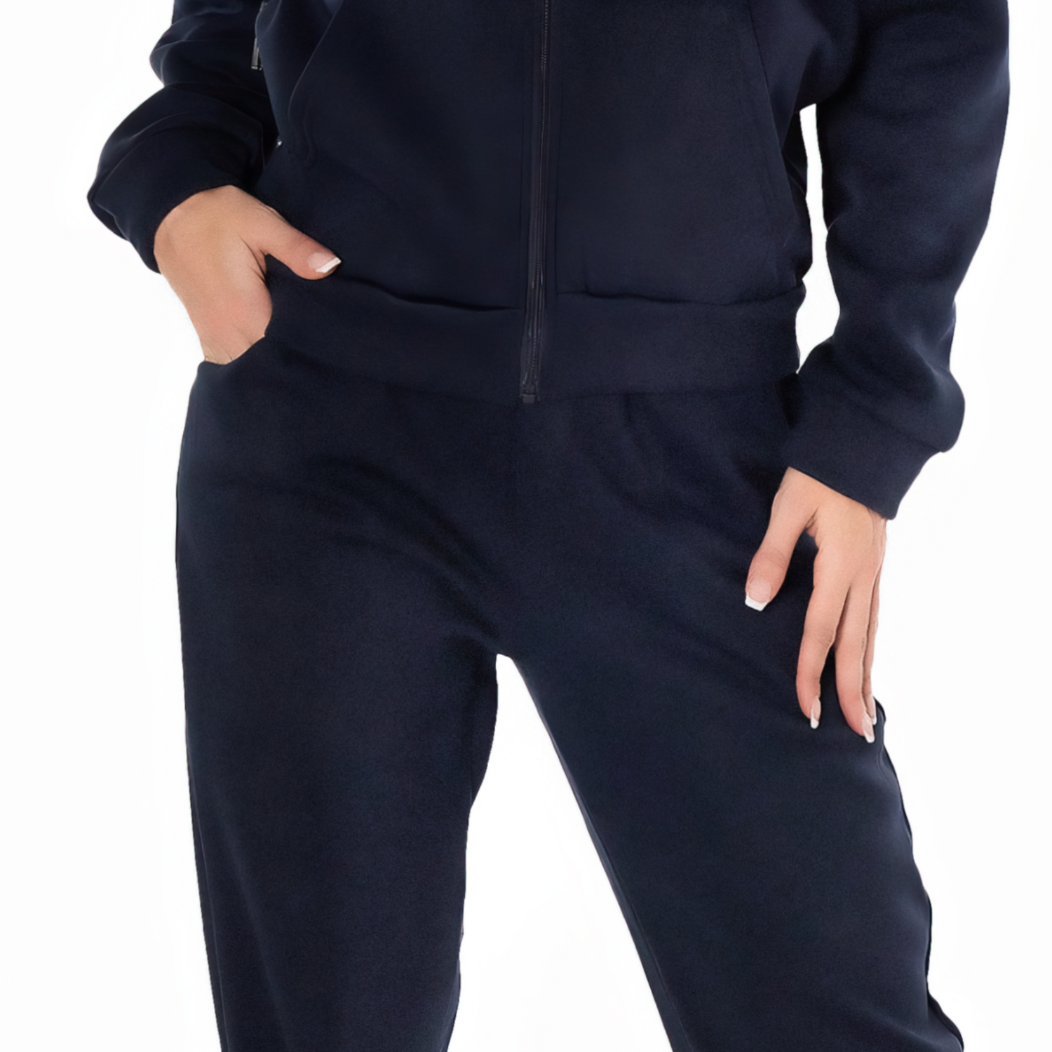 Foto 4 pulgar | Conjunto Pants y Sudadera Azul Marino Térmico para Mujer