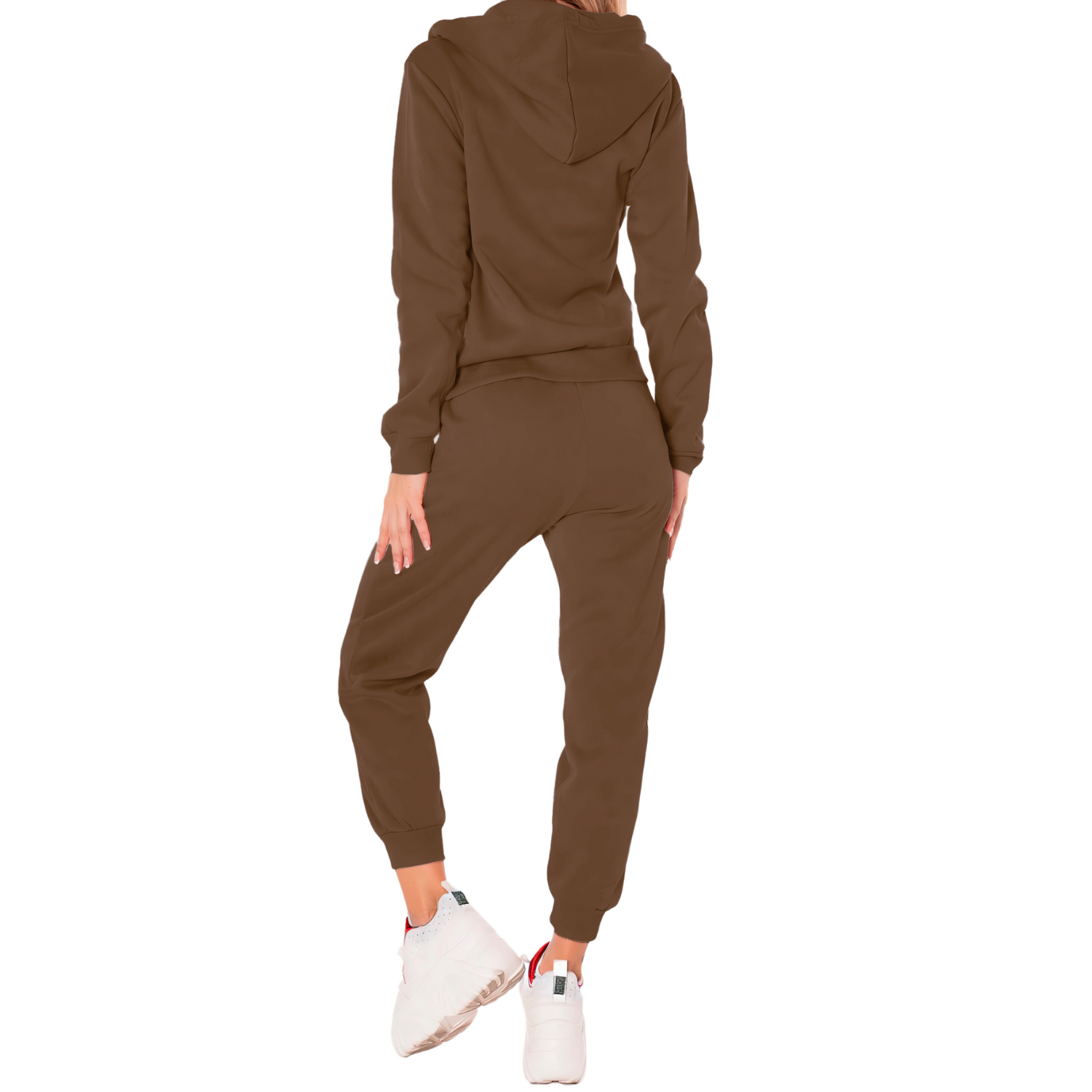 Foto 4 pulgar | Conjunto Pants y Sudadera Marrón Térmico para Mujer