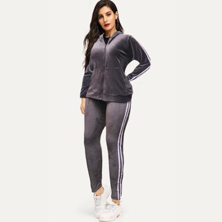 Foto 2 | Conjunto Deportivo Conj-015 Gris Claro para Mujer