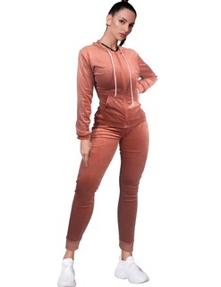 Foto 1 | Conjunto Pants y Sudadera de Mujer Conj-038 Coral Aterciopelado
