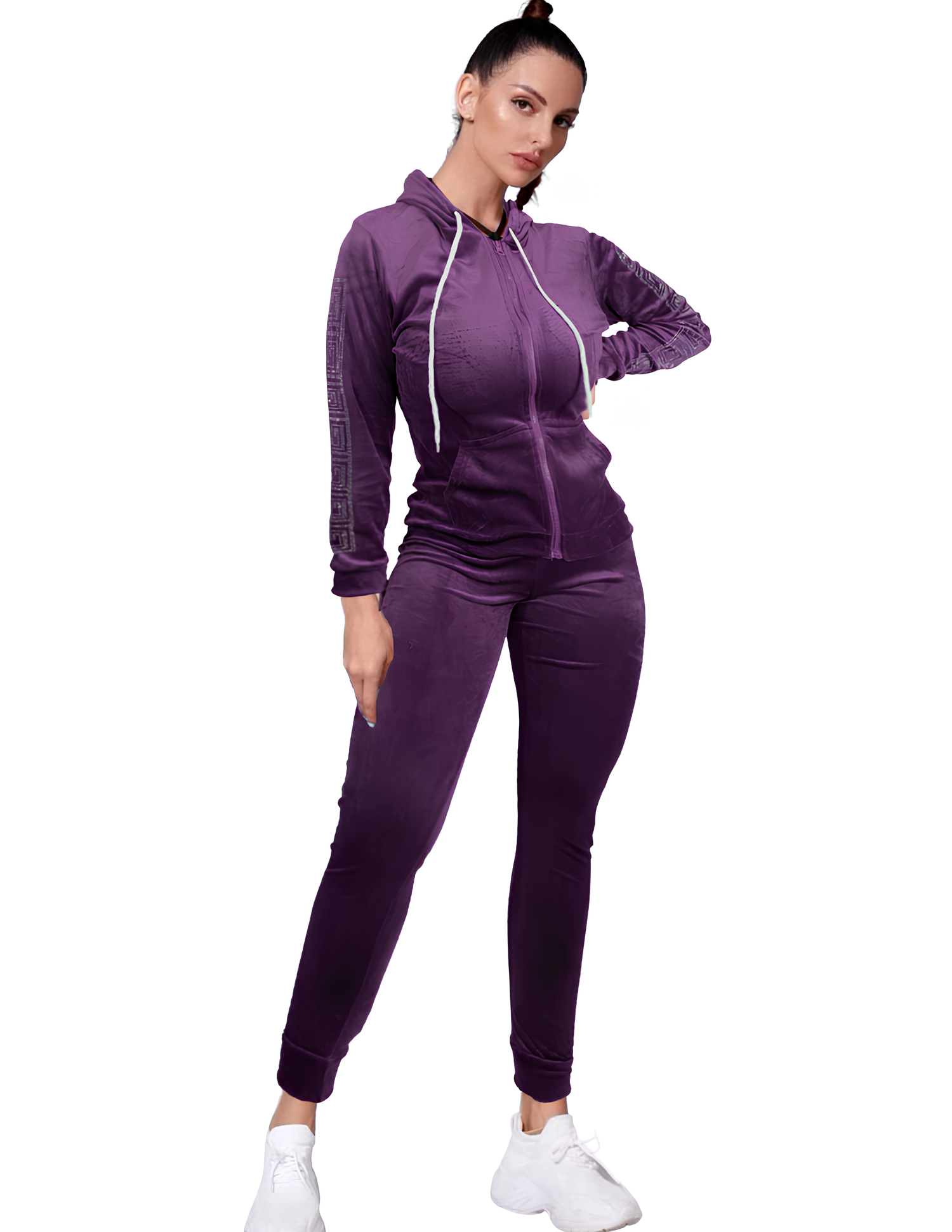 Conjunto con Pants Morado para Mujer