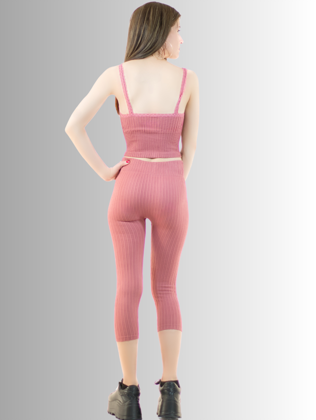 Foto 2 | Set de 3 Conjuntos de Capri y Blusa Stretch Conj-060 para Mujer