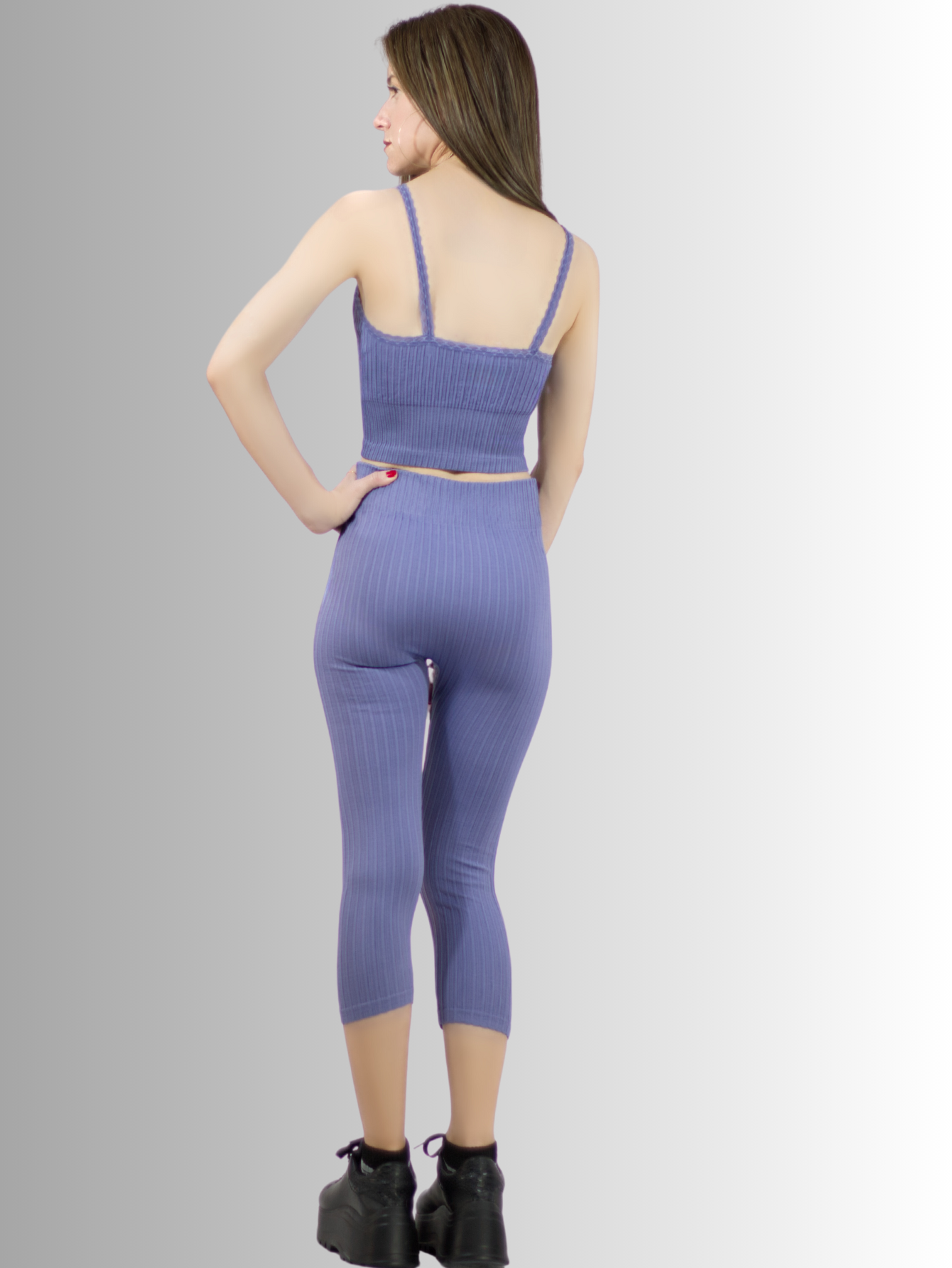 Foto 6 pulgar | Set de 3 Conjuntos de Capri y Blusa Stretch Conj-060 para Mujer