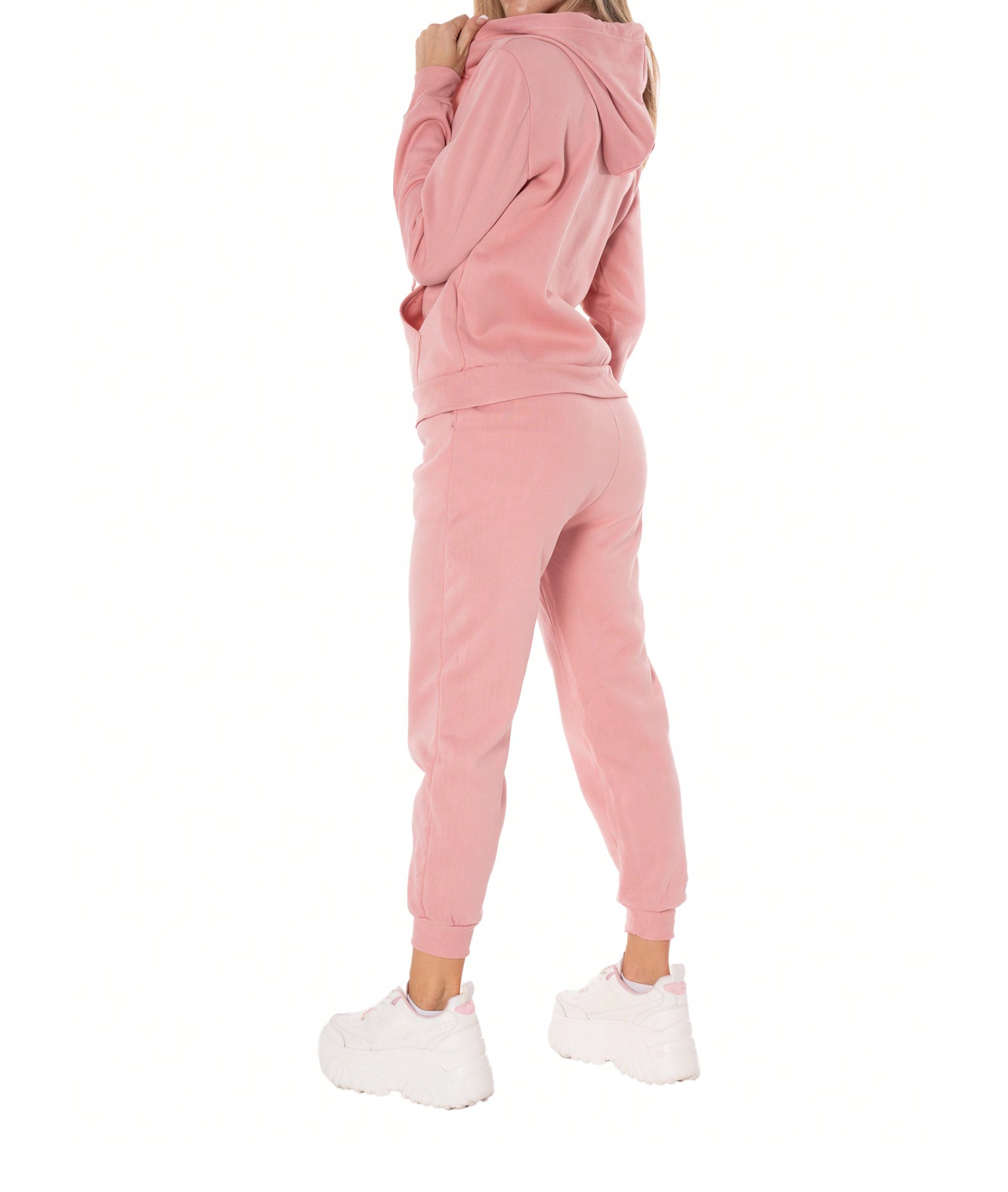 Foto 4 pulgar | Conjunto Pants y Sudadera Conj-07 Coral para Mujer