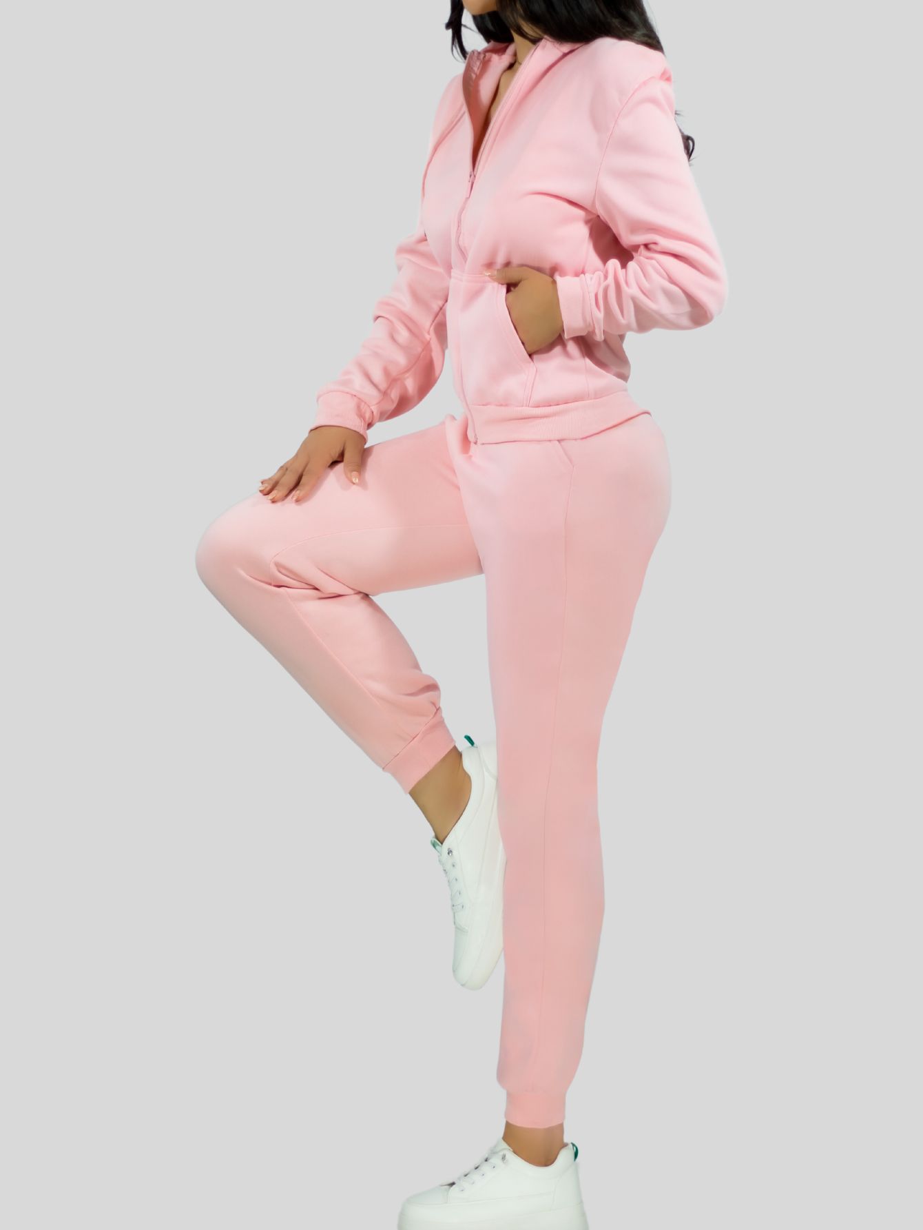 Foto 4 pulgar | Conjunto Mujer Térmico Pant Y Sudadera Capucha Conj-07 Color Rosa Claro Set De Pants