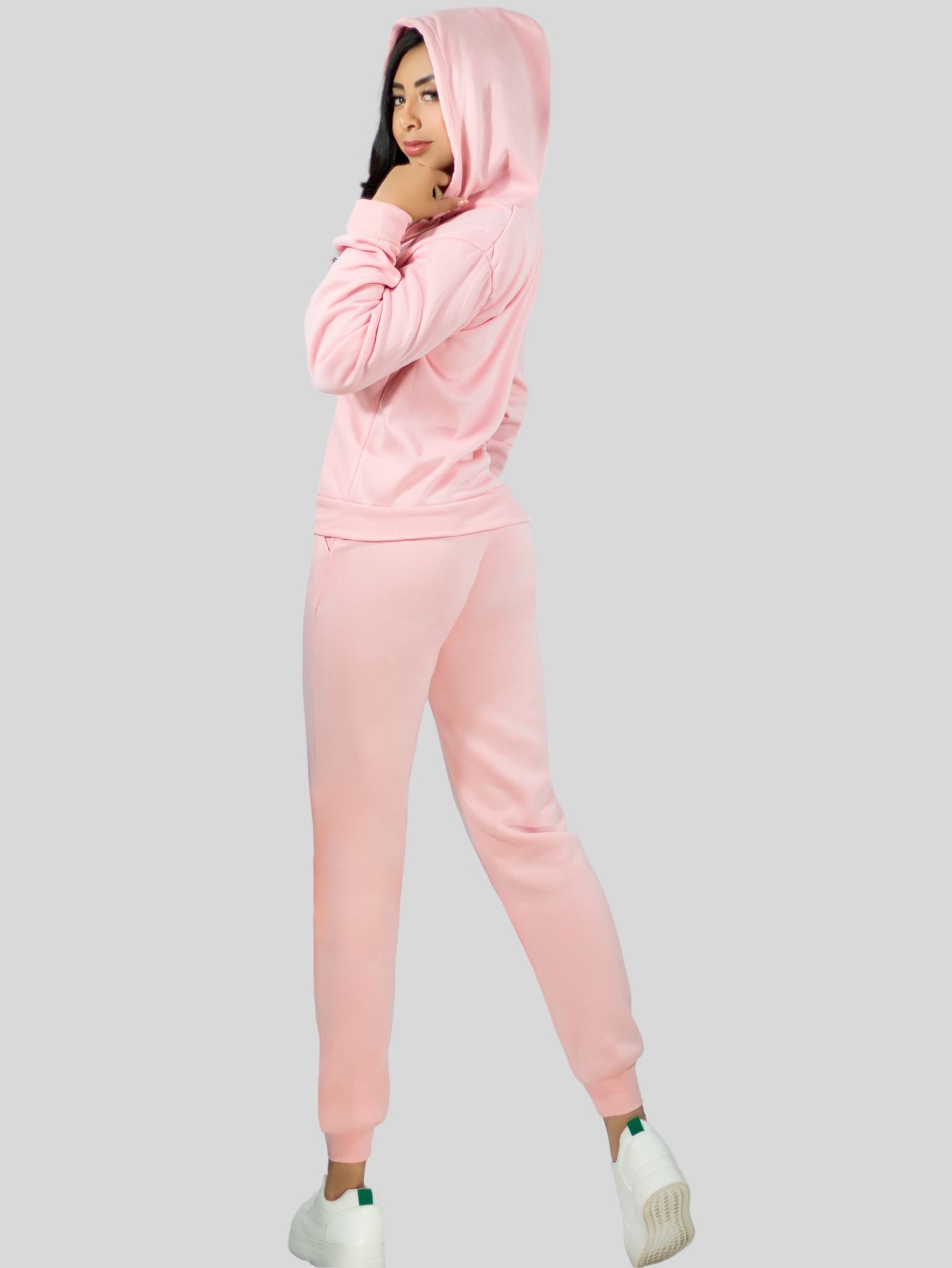 Foto 5 | Conjunto Mujer Térmico Pant Y Sudadera Capucha Conj-07 Color Rosa Claro Set De Pants