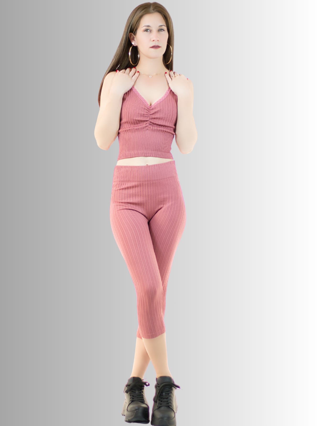 Foto 5 | Pack De Dos Set Capri Y Blusa Stretch Conj-060-px2 Colores Variados Para Mujer