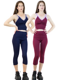 Foto 1 | Pack De Dos Set Capri Y Blusa Stretch Conj-060-px2 Colores Variados Para Mujer