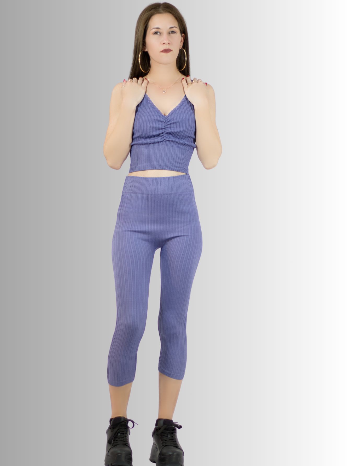 Foto 6 | Pack De Dos Set Capri Y Blusa Stretch Conj-060-px2 Colores Variados Para Mujer