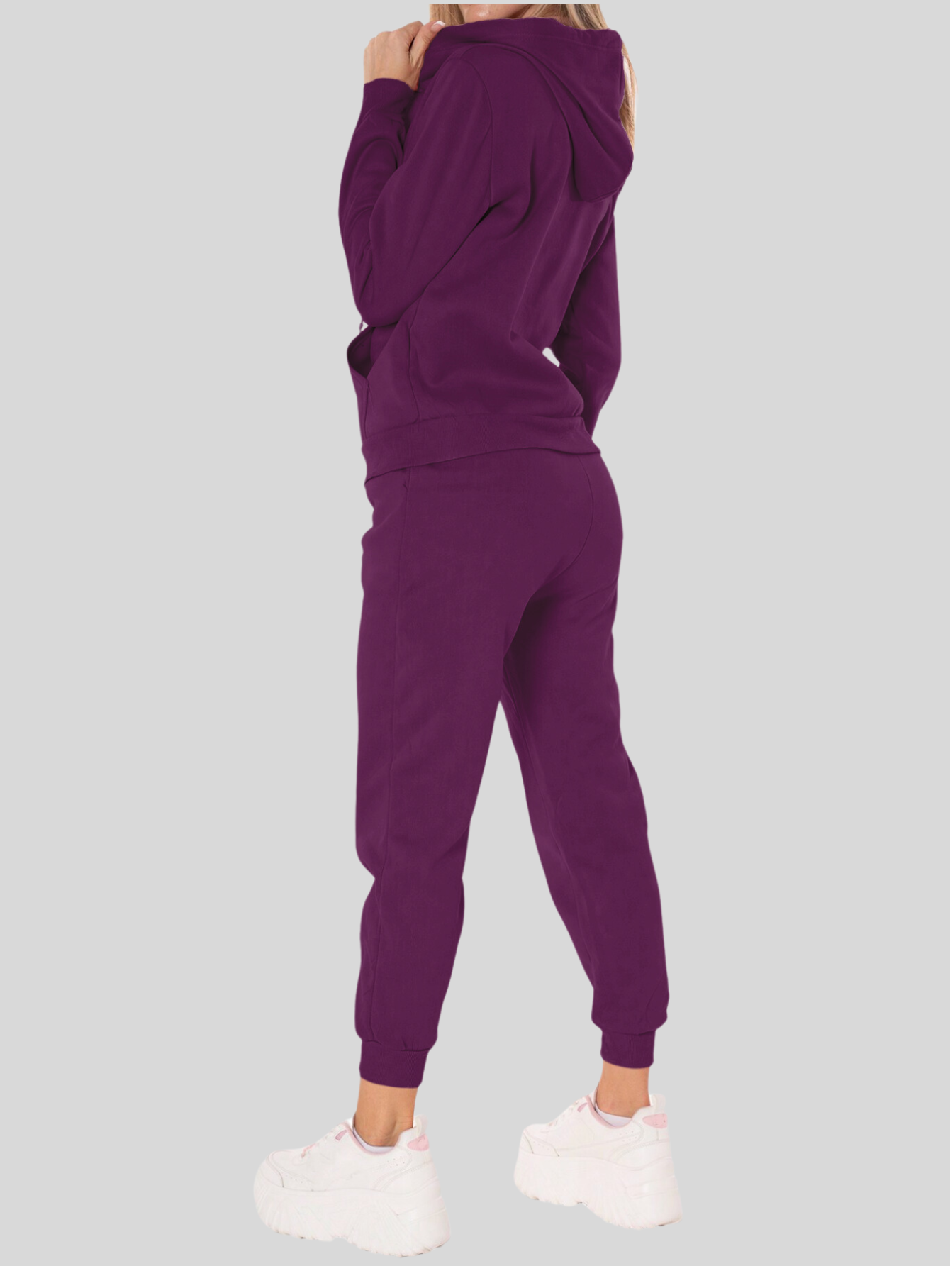 Foto 5 pulgar | Conjunto Pants Y Sudadera Conj-07 Morado Termico