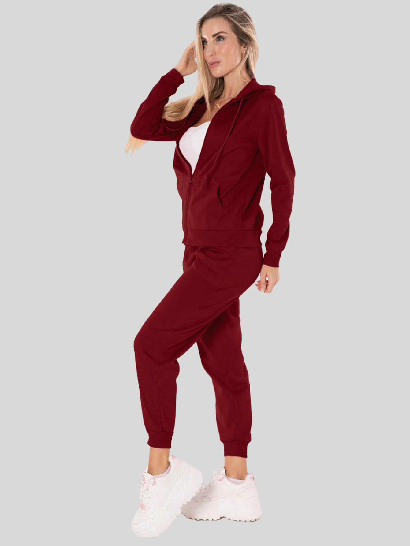 Foto 3 pulgar | Conjunto Pants Y Sudadera Conj-07 Rojotermico