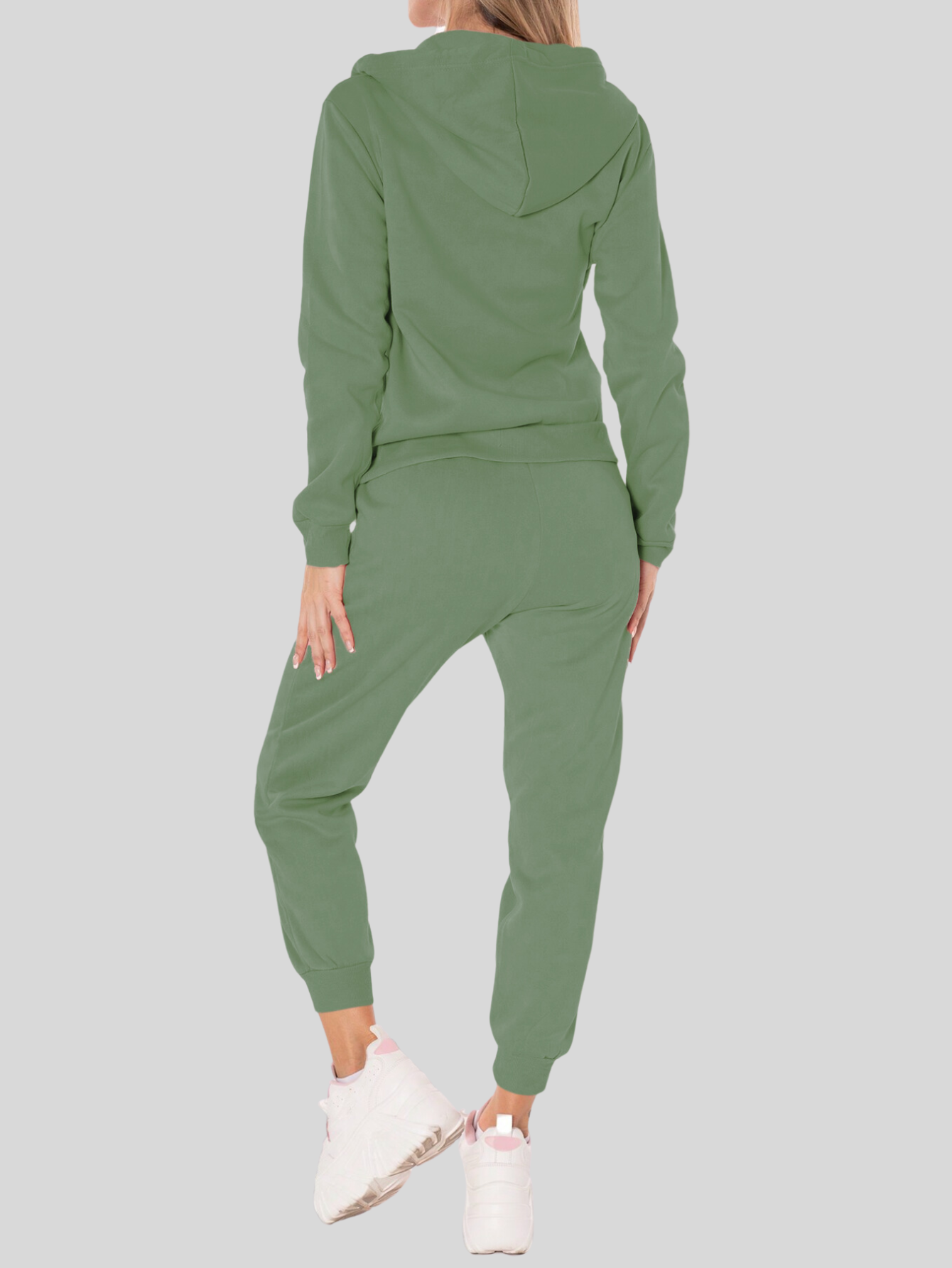 Foto 4 pulgar | Conjunto Pants Y Sudadera Conj-07 Verde Musgo Termico