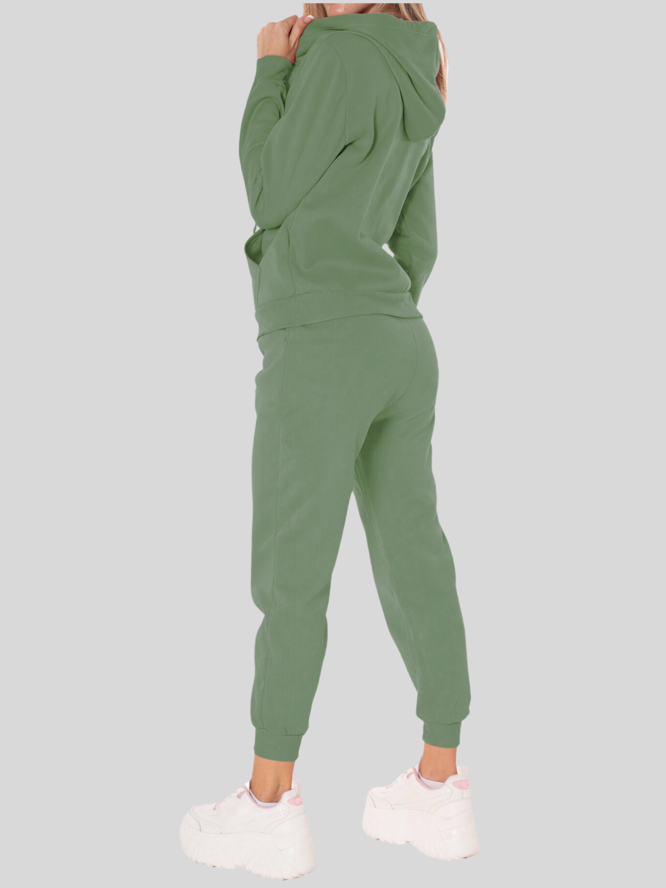 Foto 5 pulgar | Conjunto Pants Y Sudadera Conj-07 Verde Musgo Termico