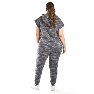 Foto 3 | Conjunto 2 Piezas Camuflaje Roman Fashion/ Tallas Extras, 1022-0960 (gris Obscuro) Gris