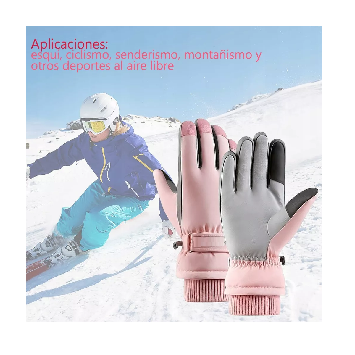 Foto 4 pulgar | Guantes Gruesos Impermeables Unitallla Eo Safe Imports Esi-16452 Rosa