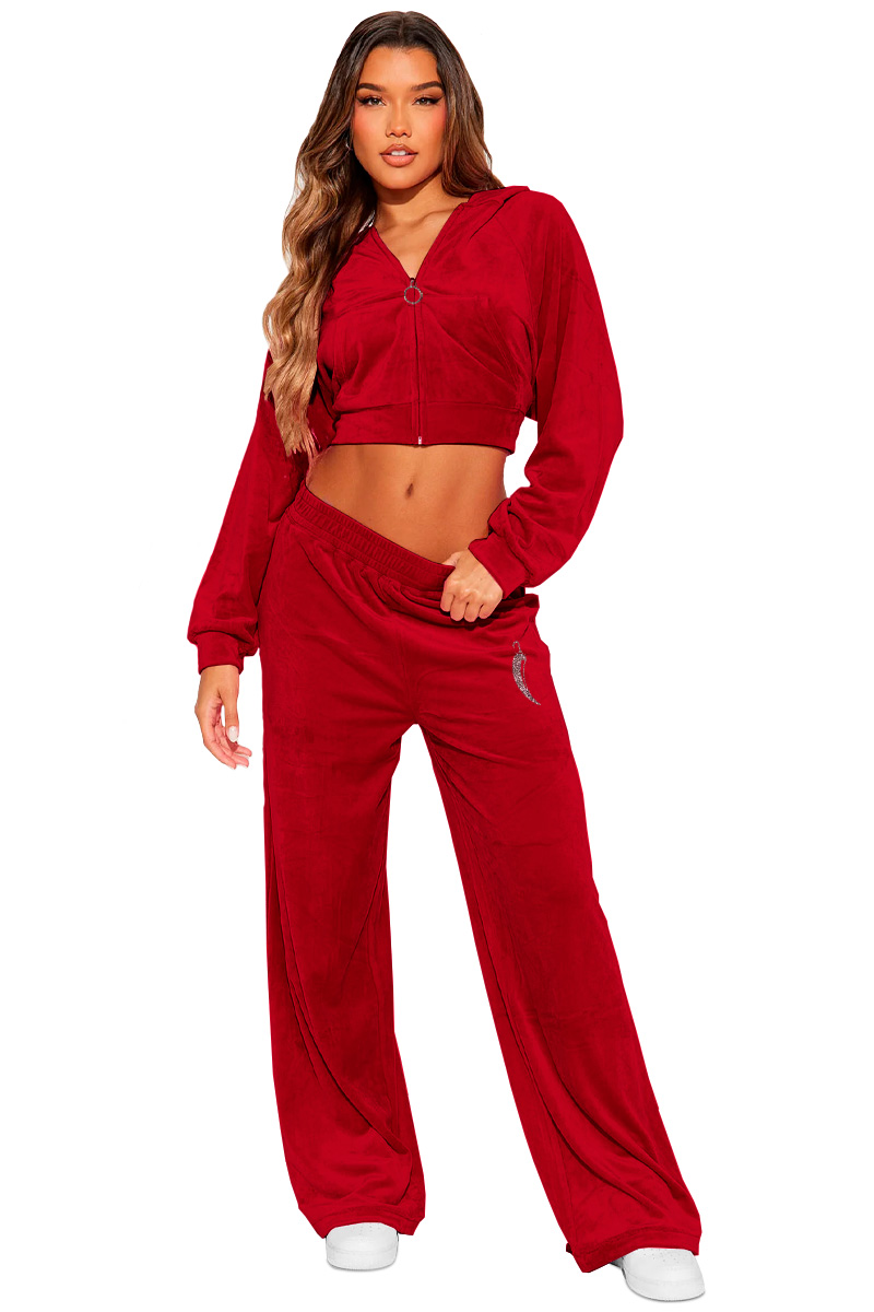 Conjunto de Pants Shendy Vendy Rojo para Mujer 2 Piezas