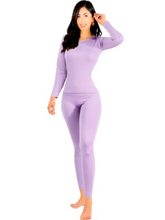 Foto 1 | Conjunto Térmico Mujer Pijamas Blusa Y Legging Conj-024-3 Lila Piyama Pyjama