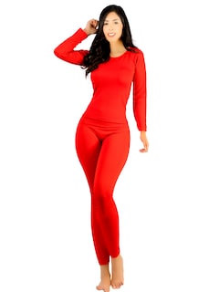 Foto 1 | Conjunto Térmico Mujer Pijamas Blusa Y Legging Conj-024-3 Rojo Piyama Pyjama