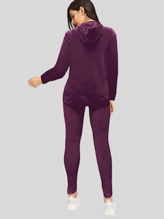 Foto 3 | Conjunto Pants Mujer Sudadera Y Pant Aterciopelado Conj-015 Morado Set Dama