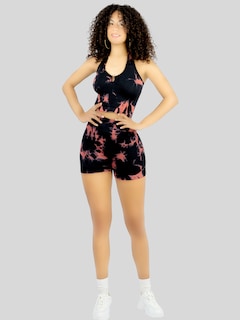 Foto 5 | Set De Dos Conjunto Deportivo Casual Mujer Short Y Blusa Stretch Tye-dye Conj-065 Variedad De Colores Comodidad Y Estilo