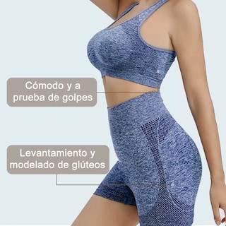 Foto 2 | Conjunto Licra Deportivo Eo Safe Imports Esi-17772 Azul para Mujer