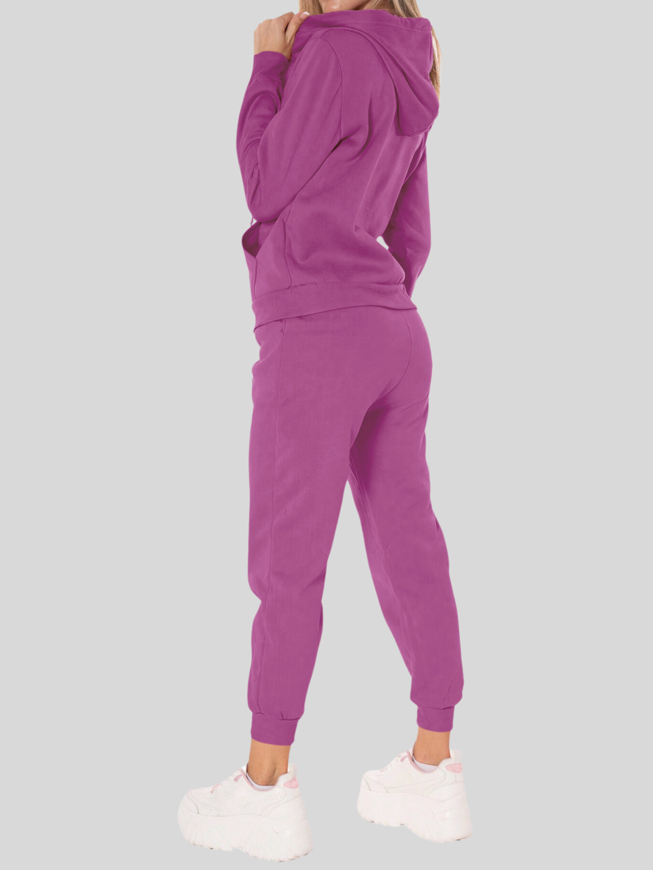 Foto 6 pulgar | Conjunto Pants y Sudadera Conj-07 Violeta Térmico