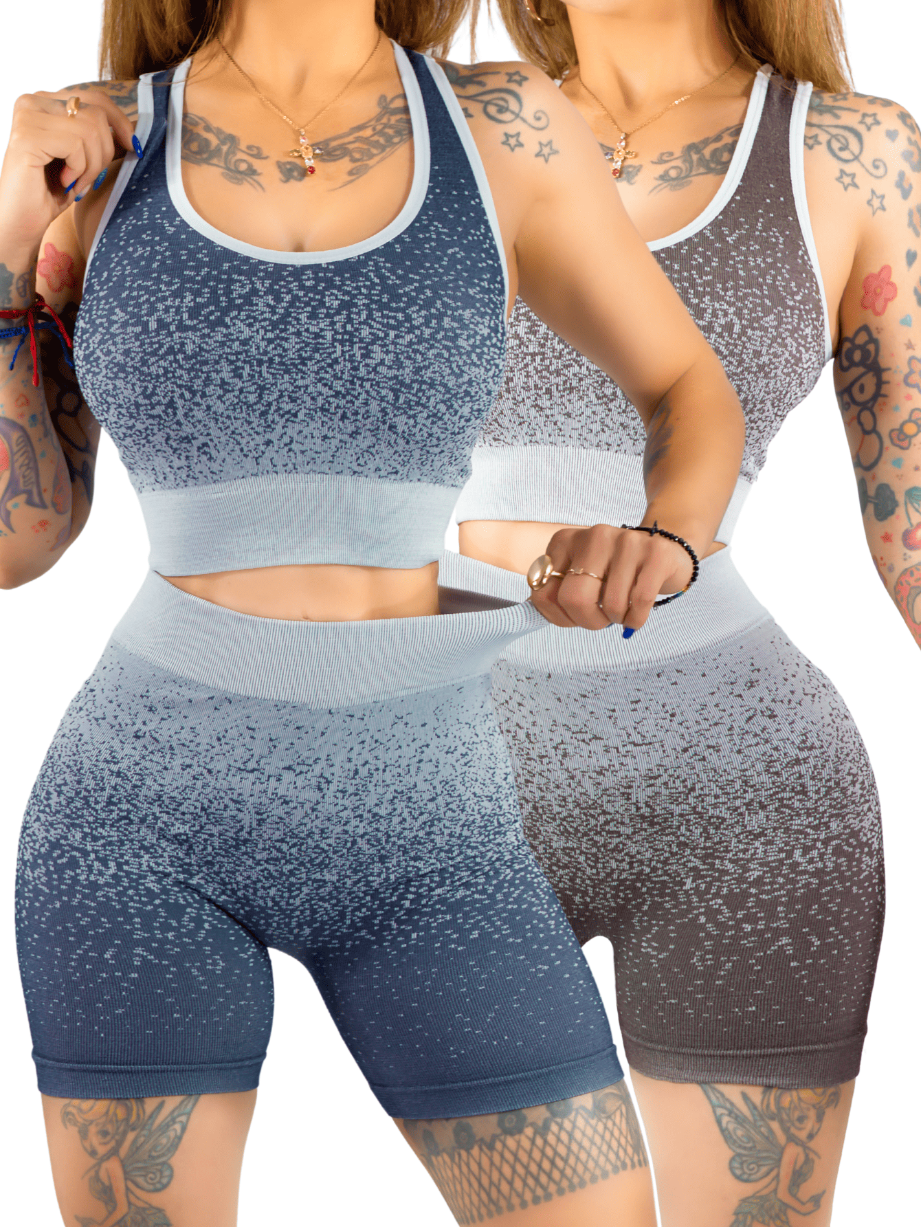 Set De Dos Conjunto Deportivo Casual Mujer Conj-068-px2 Variedad De Colores Short Y Blusa Stretch