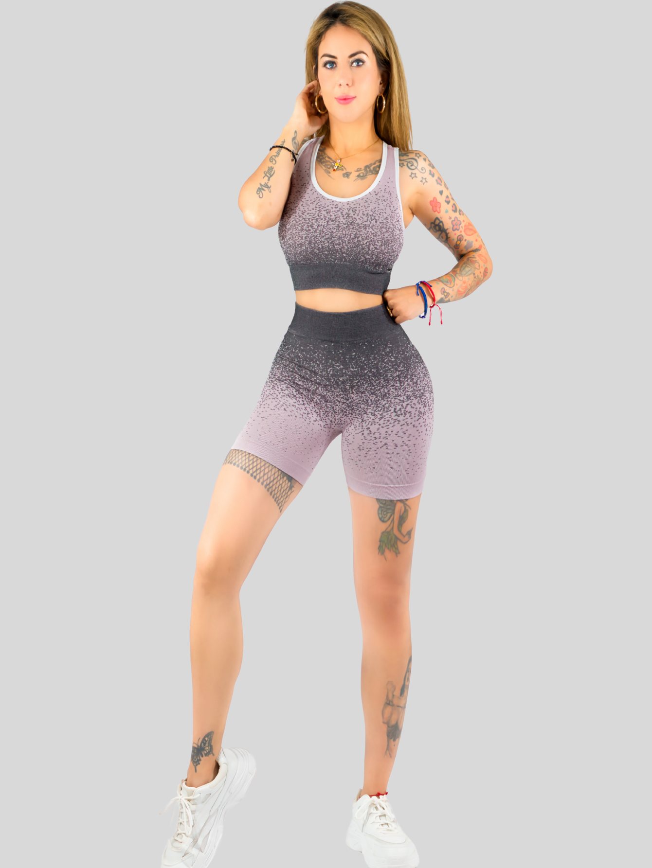 Foto 5 pulgar | Set De Dos Conjunto Deportivo Casual Mujer Conj-068-px2 Variedad De Colores Short Y Blusa Stretch