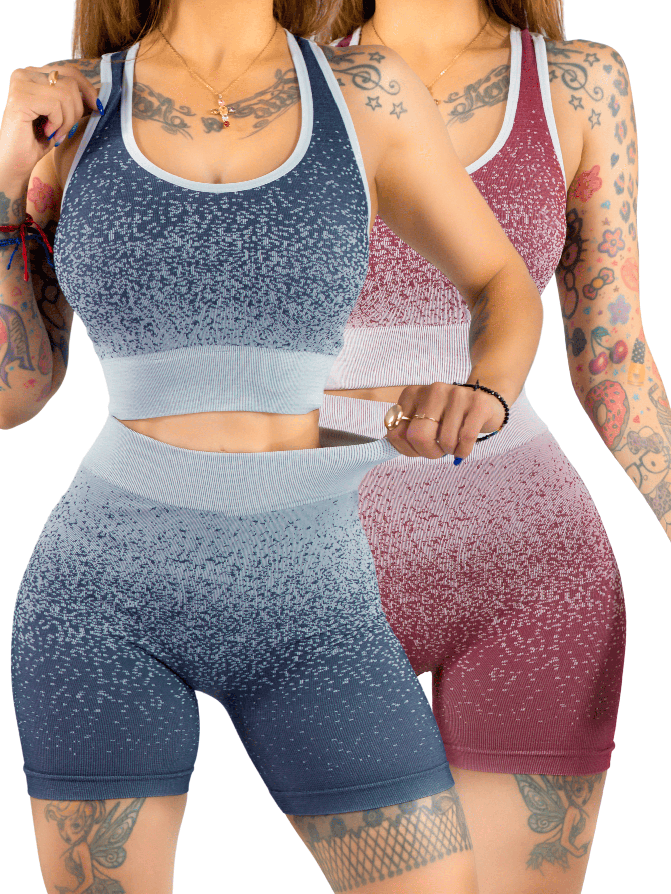 Set De Dos Conjunto Deportivo Casual Mujer Conj-068-px2 Variedad De Colores Short Y Blusa Stretch