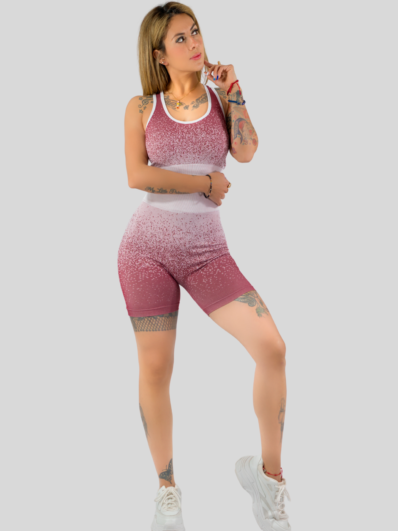 Foto 5 pulgar | Set De Dos Conjunto Deportivo Casual Mujer Conj-068-px2 Variedad De Colores Short Y Blusa Stretch