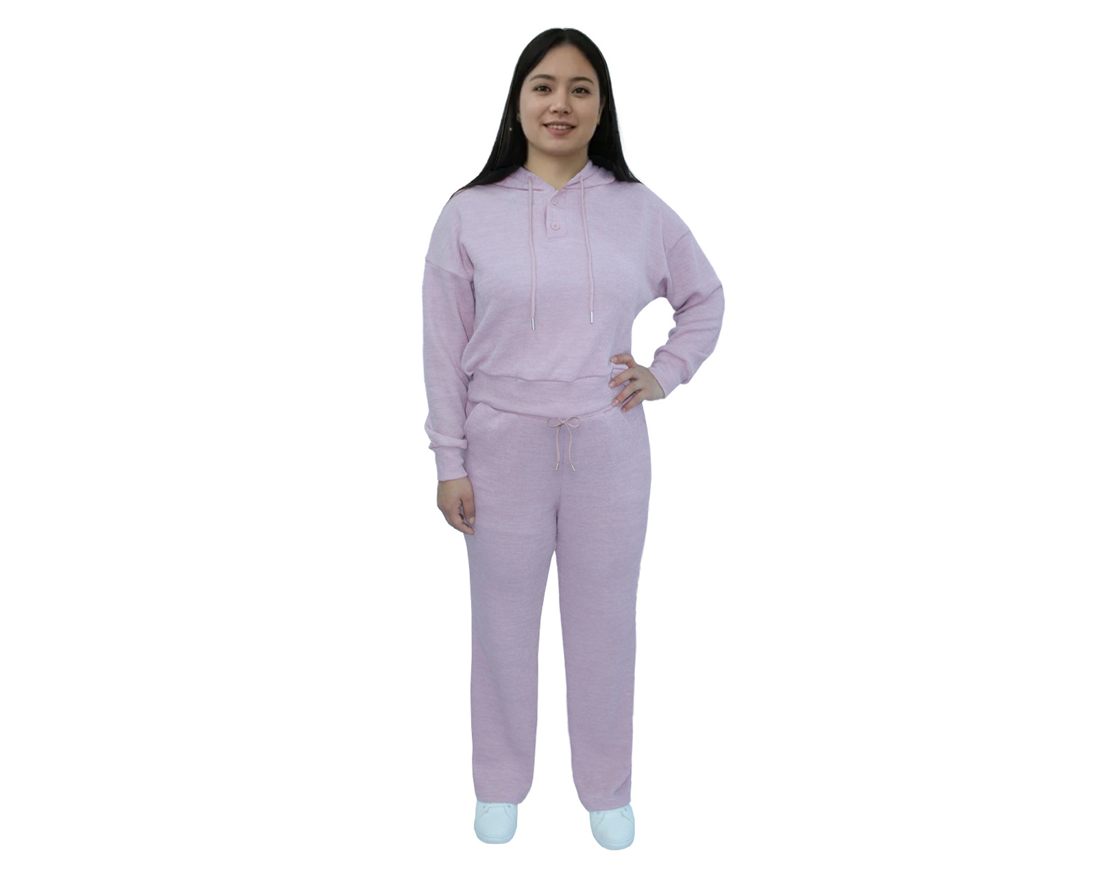 Conjunto Deportivo Mujer Ocean Point Rosa Pálidosudadera Y Pantalón