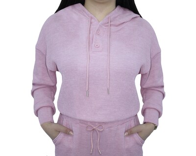 Foto 4 | Conjunto Deportivo Mujer Ocean Point Rosa Pálidosudadera Y Pantalón