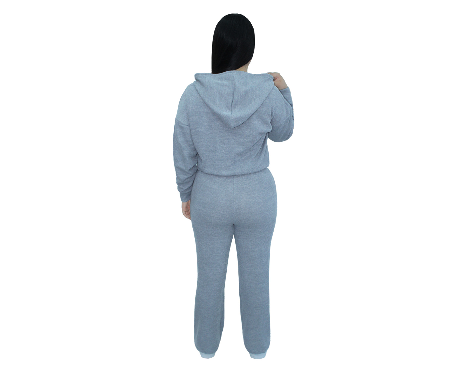 Foto 3 pulgar | Conjunto Deportivo Mujer Ocean Point Gris Sudadera Y Pantalón