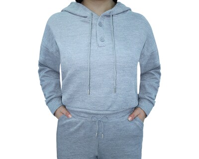Foto 4 | Conjunto Deportivo Mujer Ocean Point Gris Sudadera Y Pantalón