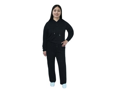 Foto 1 | Conjunto Deportivo Mujer Ocean Point Negro Sudadera Y Pantalón