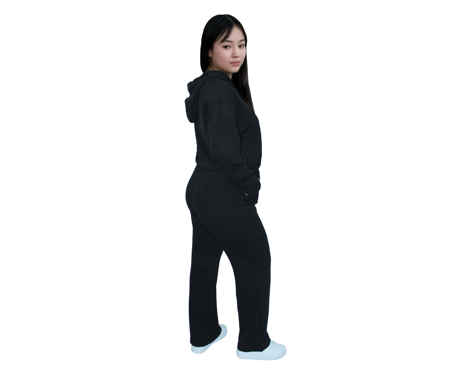 Foto 4 pulgar | Conjunto Deportivo Mujer Ocean Point Negro Sudadera Y Pantalón