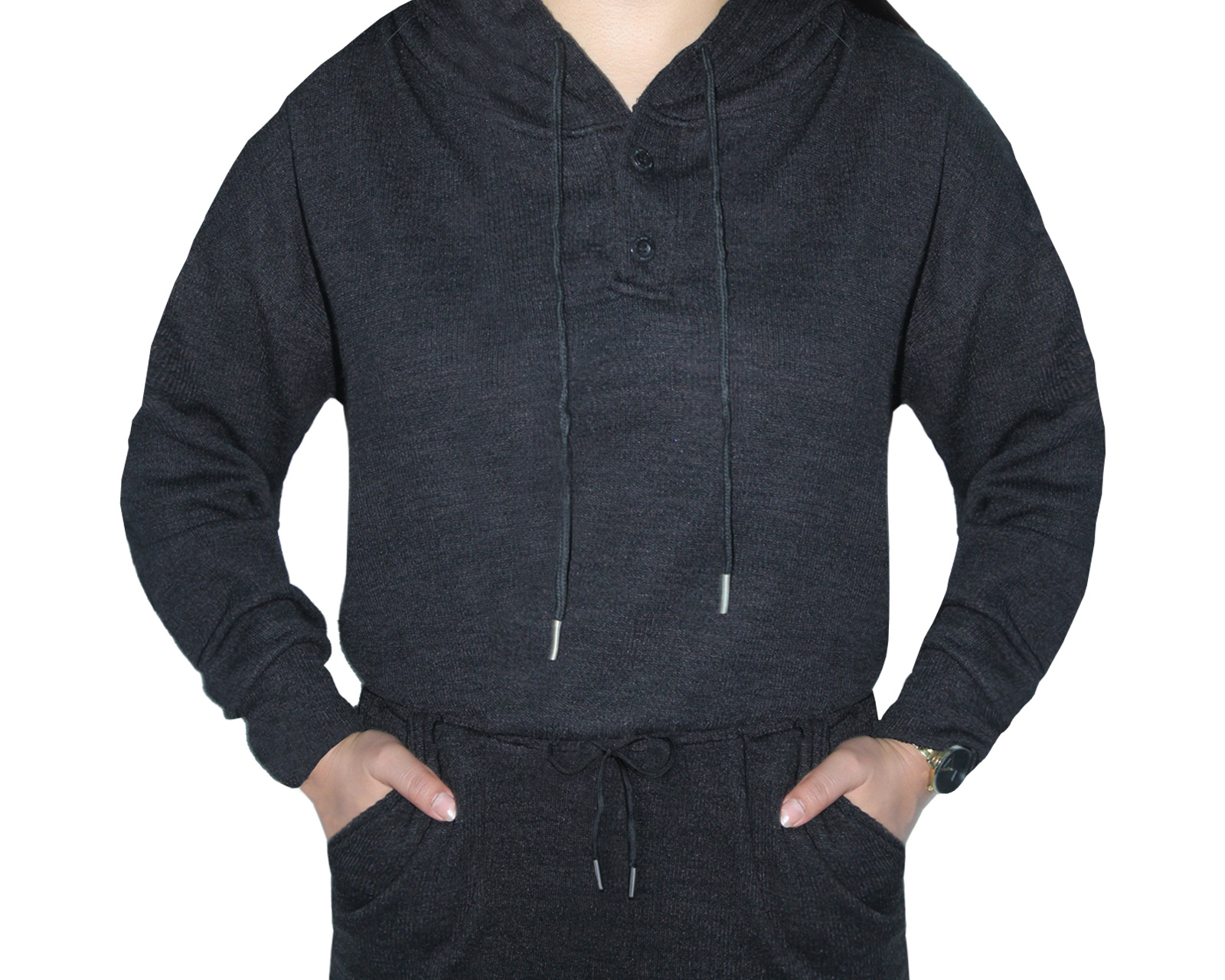 Foto 5 pulgar | Conjunto Deportivo Mujer Ocean Point Negro Sudadera Y Pantalón