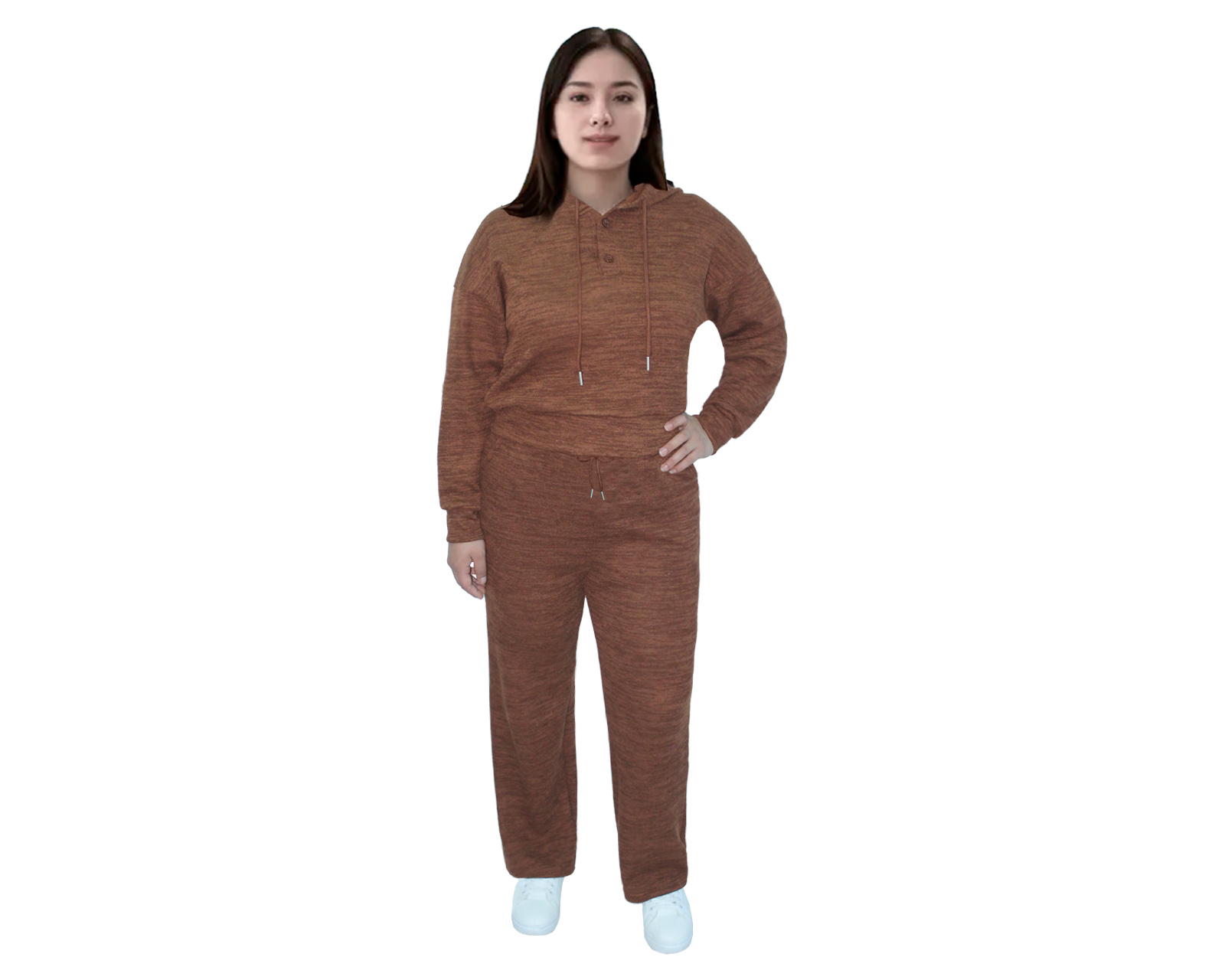 Conjunto Deportivo Mujer Ocean Point Café Sudadera Y Pantalón
