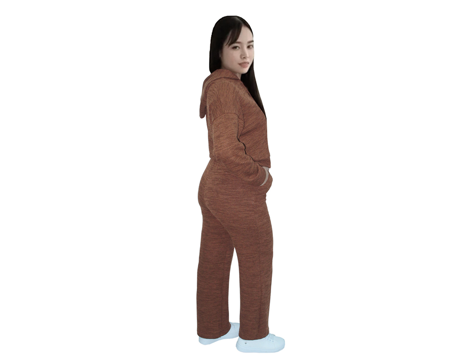 Foto 4 pulgar | Conjunto Deportivo Mujer Ocean Point Café Sudadera Y Pantalón