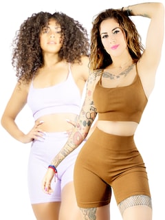 Foto 1 | Set De Dos Conjunto Deportivo Casual Mujer Short Y Blusa Stretch Conj-050 Variedad De Colores Comodidad Y Estilo