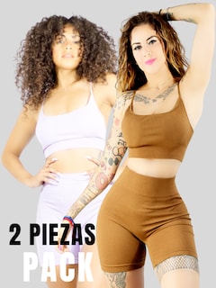 Foto 5 | Set De Dos Conjunto Deportivo Casual Mujer Short Y Blusa Stretch Conj-050 Variedad De Colores Comodidad Y Estilo