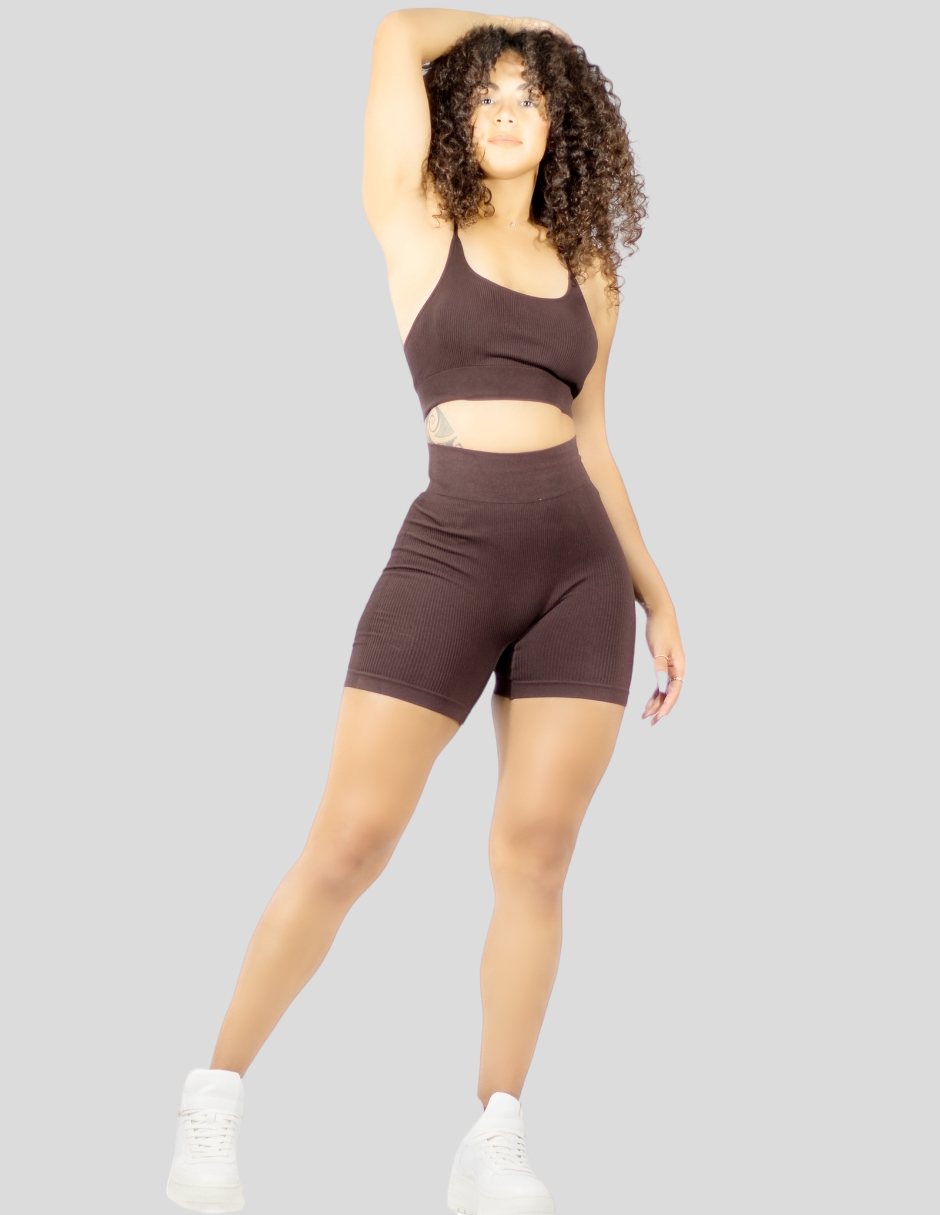 Foto 3 pulgar | Set De Dos Conjunto Deportivo Casual Mujer Short Y Blusa Stretch Conj-050 Variedad De Colores Comodidad Y Estilo