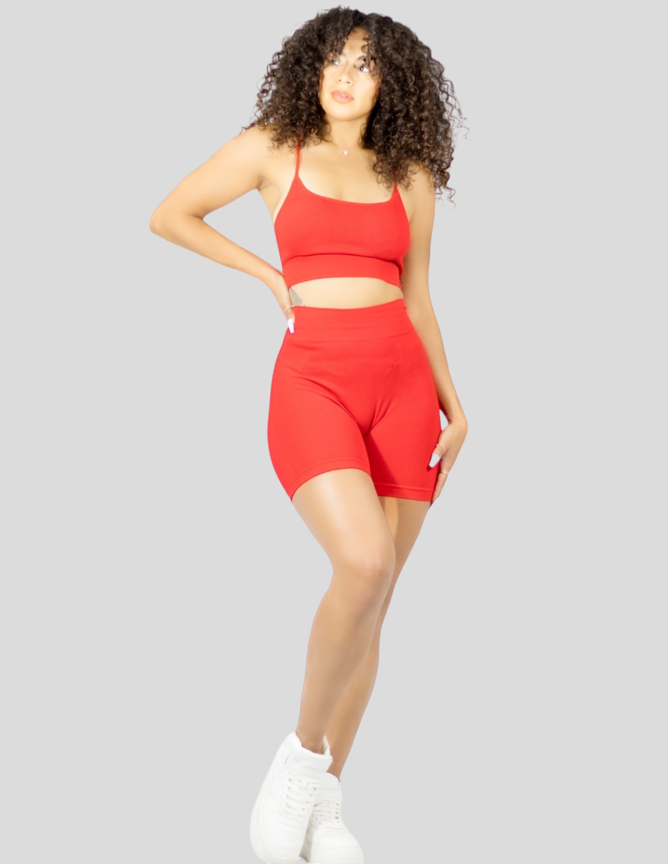 Foto 4 | Set De Dos Conjunto Deportivo Casual Mujer Short Y Blusa Stretch Conj-050 Variedad De Colores Comodidad Y Estilo