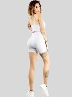 Foto 3 | Set De Dos Conjunto Deportivo Casual Mujer Short Y Blusa Stretch Conj-050 Variedad De Colores Comodidad Y Estilo