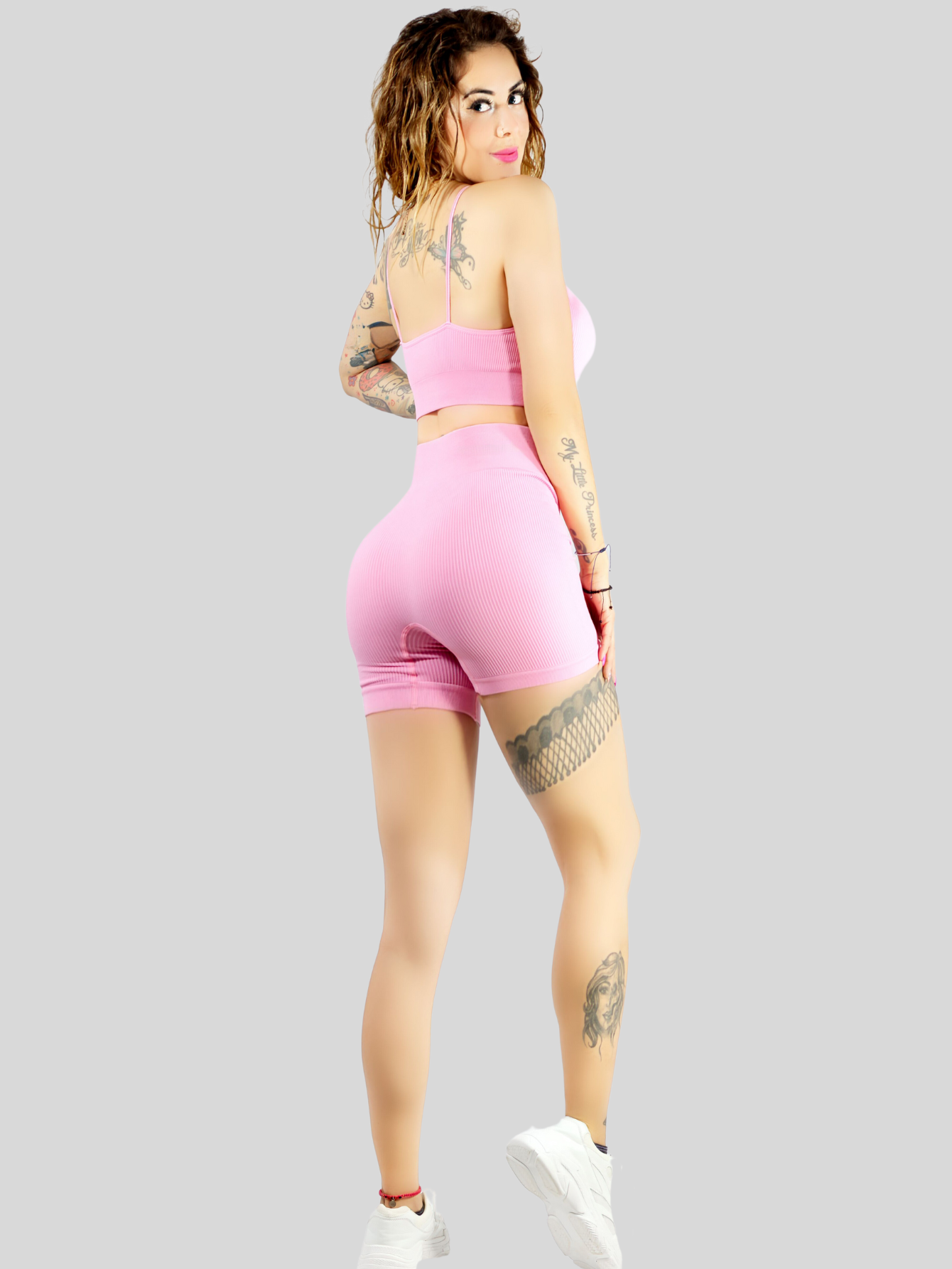 Foto 4 pulgar | Set De Dos Conjunto Deportivo Casual Mujer Short Y Blusa Stretch Conj-050 Variedad De Colores Comodidad Y Estilo