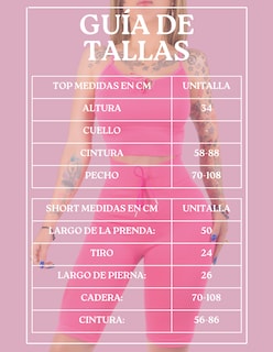Foto 8 | Conjunto Deportiva Mujer Short Y Blusa Conj-069 Rosa Stretch Fit Push Up