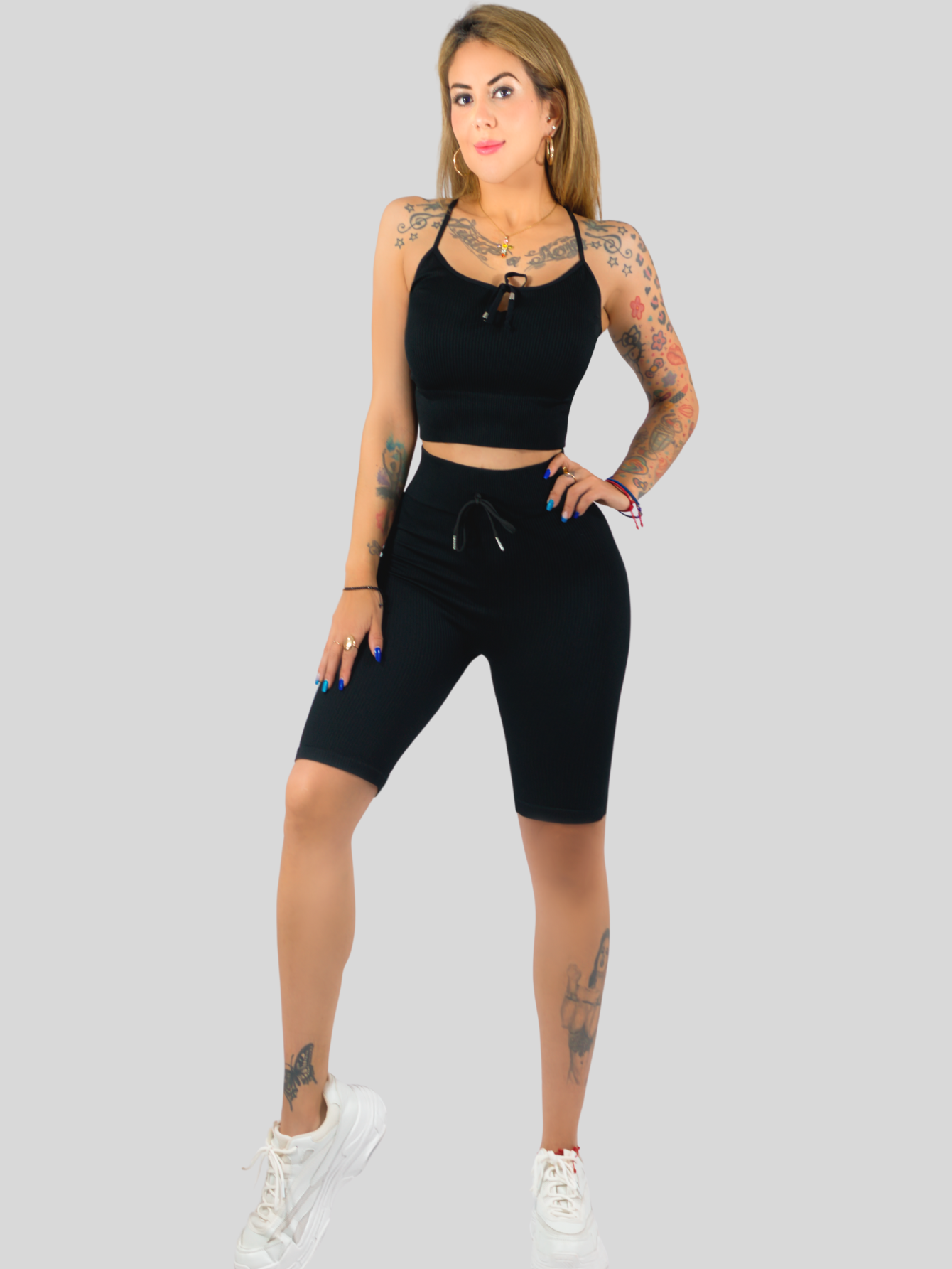 Foto 6 | Set De 2 Conjunto Deportiva Mujer Short Y Blusa Conj-069 Surtido En Color Stretch Fit Push Up