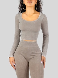 Foto 7 | Set Deportivo Mujer Gym Yoga O Casual Conj-072 Beige Blusa Y Pants